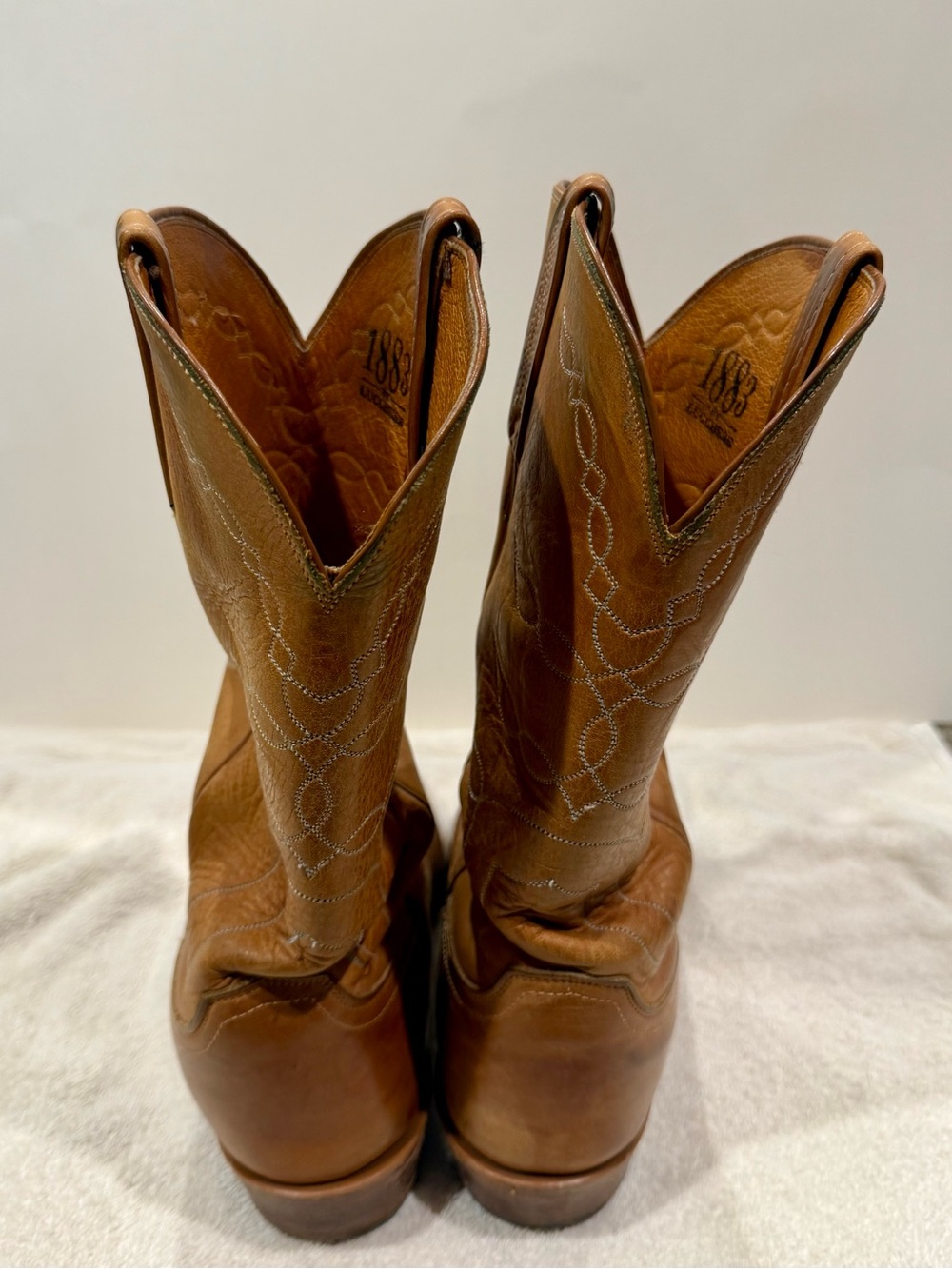 Lucchese 1883 Tan Leather Men’s Boots, size 10 EE - Picture 4 of 7